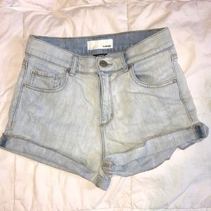 Garage stretch high rise shorts. Size 1